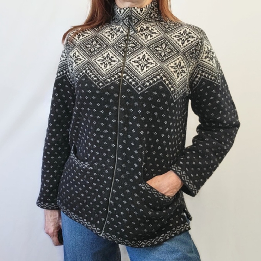 Lauren Ralph Lauren Vintage Lambswool Aztec Cardigan Sweater